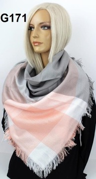 ШАРФ ЖЕНСКИЙ ПЛОТНЫЙ ЗИМНИЙ, ЧЕРНЫЙ, СЕРЫЙ, PL