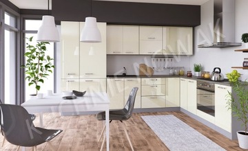 КОМПЛЕКТ КУХОННОЙ МЕБЕЛИ MEGA II ГЛЯНЦЕВЫЙ МДФ