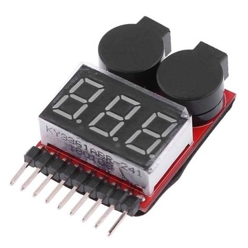 MIERNIK NAPIĘCIA ALARM LIPO 1S - 8S RC ASG BUZZER