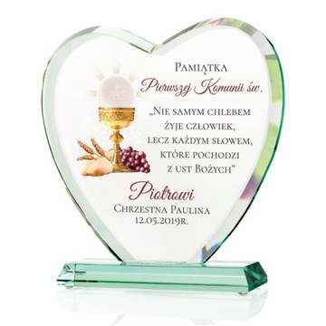 Statuetka PAMIĄTKA komunii Świętej prezent NADRUK