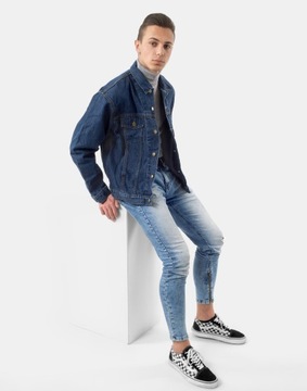 Kurtka Katana Bluza Jeansowa Jupa Dżinsowa Męska Dżins SHAVE JEANS M granat