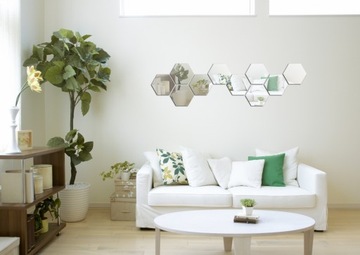 СОВРЕМЕННЫЙ! Зеркало декоративное HEXAGON, наклеенное.