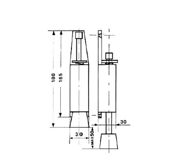 ДЕРЖАТЕЛЬ ОПОРА ЗАМОК ДВЕРНАЯ НОЖКА 180