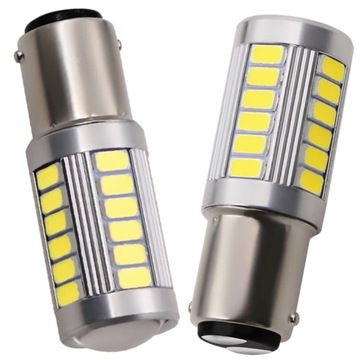 ŻARÓWKA LED 33 SMD 5630 P21/5W BAY15D BIAŁA 12V