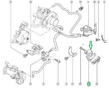 ЭЛЕКТРО ТУРБИННЫЙ КЛАПАН ОРИГИНАЛЬНЫЙ RENAULT 1.9 DCI