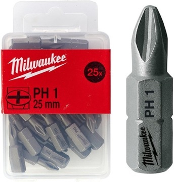 MILWAUKEE BIT KOŃCÓWKA DŁUGA ŻYWOTNOŚĆ PH1 25mm