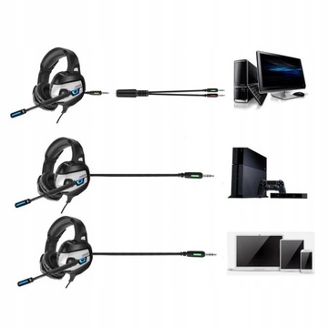 СВЕТОДИОДНЫЕ ИГРОВЫЕ НАУШНИКИ ONIKUMA PS4 PC K5