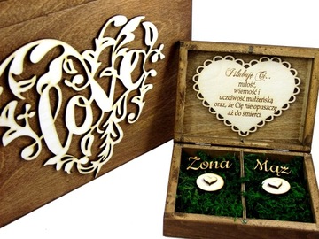 Набор для конвертов Обручальные кольца Имена жениха и невесты Дата XL