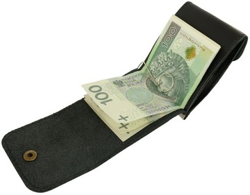 SKÓRZANA Portmonetka BANKNOTÓWKA skóra 2 KOLORY PL