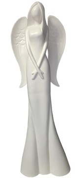 FIGURKA ANIOŁ DEKORACJA BIAŁY WYSTRÓJ OZDOBA 75 CM