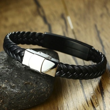 МУЖСКОЙ КОЖАНЫЙ БРАСЛЕТ + ПЛАТНИЦА