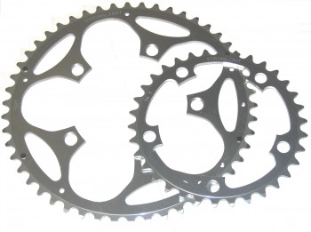 TARCZA SZOSOWA STRONGLIGHT ROZSTAW 130mm 53T ZEWNĘTRZNA SREBRNA