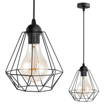 SUFITOWA LAMPA WISZĄCA DIAMENT LOFT EDISON RETRO