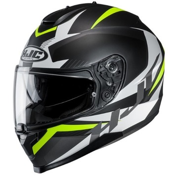 KASK INTEGRALNY HJC C70 TROKY BLACK/FLO GREEN XL