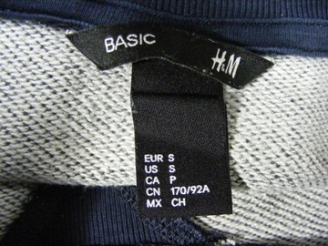 H&M BASIC bawełniana bluza R S