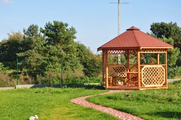 Шестиугольная садовая беседка для дачи, 3,2 м.