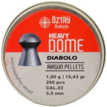 Śrut Diabolo OZTAY DOME 5,5 mm 250 szt Grzybek .22