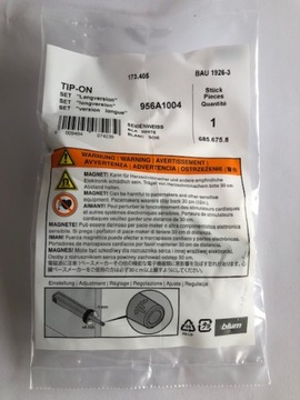 Бампер Push open TIP-ON BLUM 956A1004 Длинный серый + Адаптер