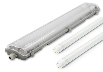OPRAWA HERMETYCZNA 60CM + 2x ŚWIETLÓWKA LED 9W