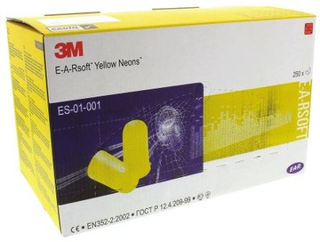 3M EAR ZATYCZKI DO USZU WKŁADKI STOPERY 250 par