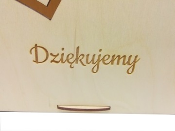 Drewniane PUDEŁKO SKRZYNKA na KOPERTY GRAWER