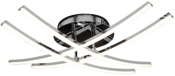 LAMPA SUFITOWA PLAFON LED CIEPŁY NOWOCZESNA CHROM
