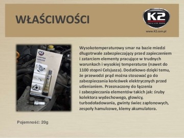 K2 COPPER GREASE SMAR MIEDZIOWY +1000C