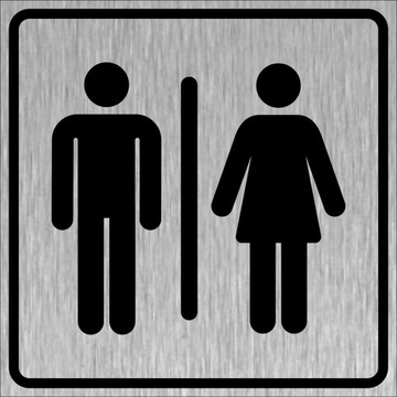 МУЖСКАЯ ЖЕНСКАЯ ПИКТОГРАММА НА УНИТАЗНОЙ ТАБЛИЧКЕ WC ALU