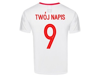 POLSKA Koszulka piłkarska WŁASNY NADRUK r. 128