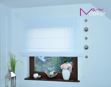 БЕЛАЯ ГЛЯНЦЕВАЯ РИМСКАЯ ШТОРА