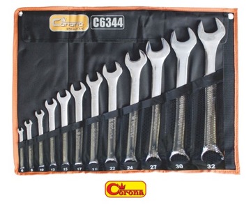 CORONA KLUCZE PŁASKO-OCZKOWE 12SZT 6-32MM C6344