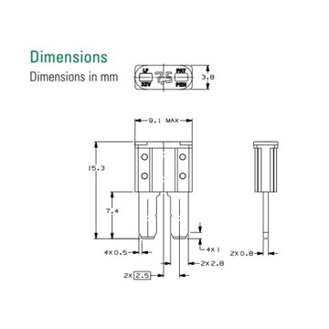 POJISTKA MIKROSPÍNAČ 2 SADA FORD KIA MAZDA JEEP 35S