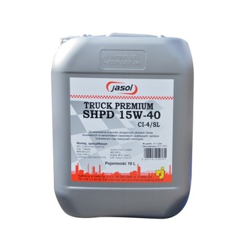 OLEJ SILNIKOWY JASOL TRUCK SHPD 15W40 - - 10L.