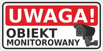 TABLICZKA OBIEKT MONITOROWANY 20x10 cm