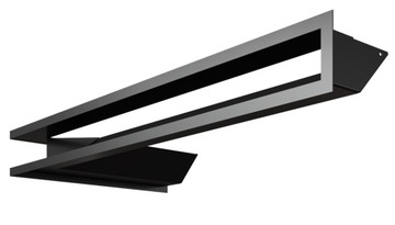 KRATKA LUFT NAROŻNA 400x800x90 czarna prawa