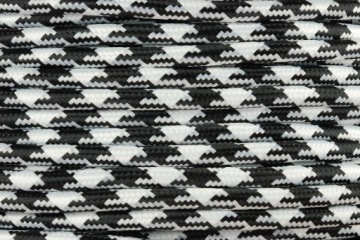 черно-белый плетеный кабель пепита шнур для лампы PRL LOFT ретро