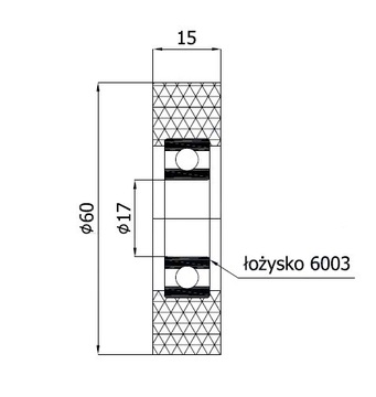 РОЛИК РОЛИК 60 мм ДАВЛЕНИЕ ДАВЛЕНИЕ РОЛИК ширина 20 мм