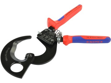 KNIPEX 95 31 280 Ножницы для кабеля с храповым механизмом