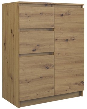 KOMODA SZAFKA 2D2S 70CM DĄB ARTISAN REGAŁ TOP