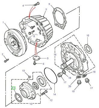 Симеринг преобразователя коробки передач Land Rover Discovery Defender и Range
