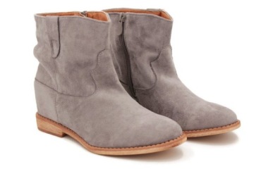 СЕРЫЕ ЗАМШЕВЫЕ КОВБОЙСКИЕ БОТИНКИ НА ТЕХНИКЕ, размер 39