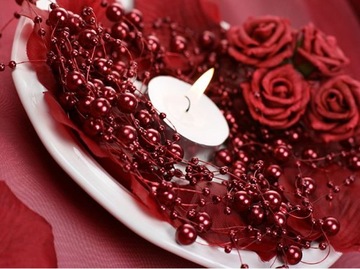 Girlandy Perłowe Girlanda Ślub dekoracje AŻ6,5m