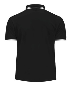 KOSZULKA POLO męska JHK PORA-210 CONTRAST czarny-biały BK-WH r. XXL