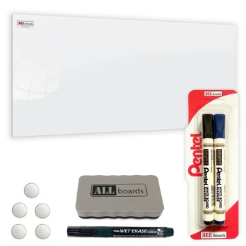 Магнитная стеклянная доска 200х100 SUPER WHITE