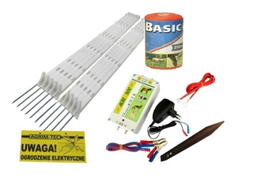 40 x PALIKI SŁUPEK OGRODZENIOWY BIAŁY SOLIDNY 105 cm PASTUCH ELEKTRYZATOR