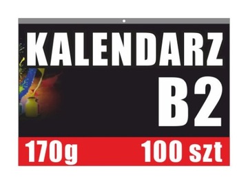 Kalendarz listwowany B2 - 100 szt kreda 170 g