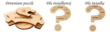 Prośba o świadkowanie PUZZLE Czy zostaniesz moją świadkową moim świadkiem