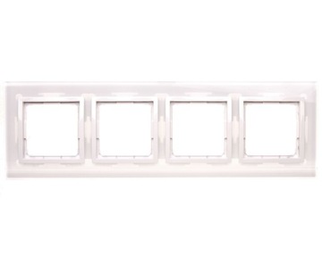 SIMON 54 NATURE FRAME СТЕКЛО БЕЛОЕ ЖЕМЧУЖНОЕ, 4 ПРЕДМЕТА