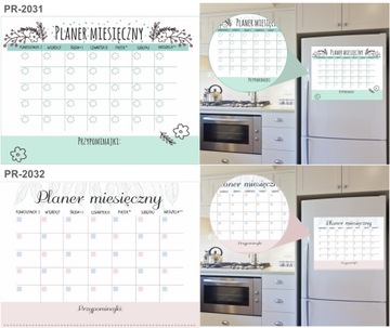 Магнитная доска-календарь-планировщик на холодильник.