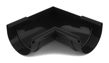 narożnik WEWNĘTRZNY rynny 125mm Bryza CZARNY CZERŃ